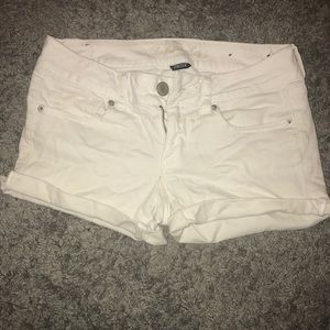 White Jean Shorts